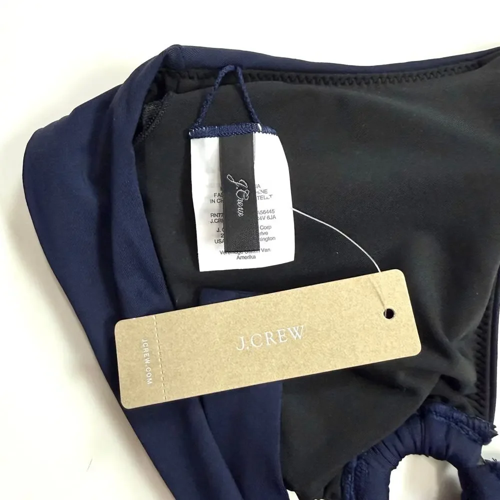 J. Crew Halter Ring Bikini Top in Navy Blue - Picture 5 of 6